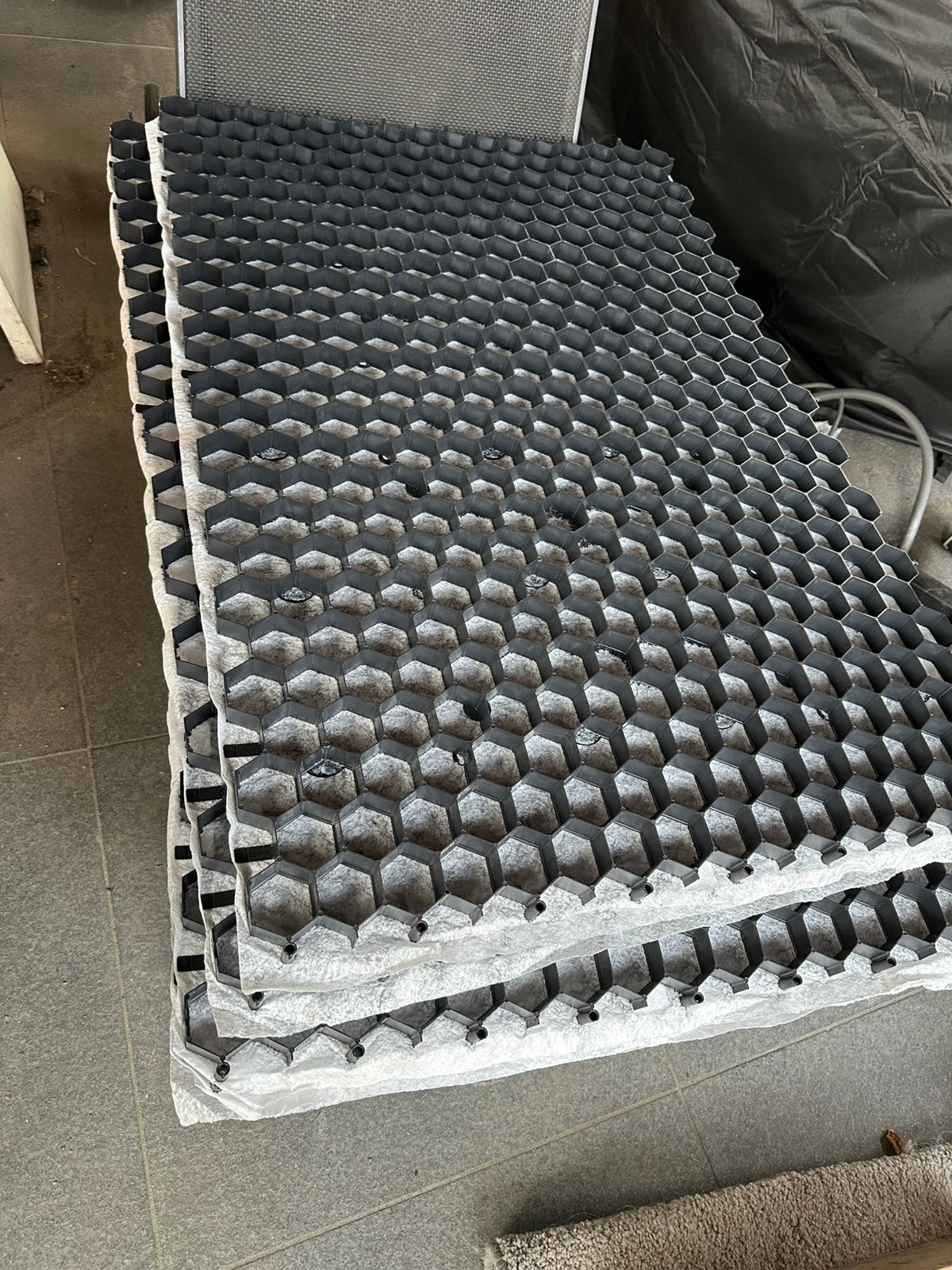5 stuks Grindstabilisatiemat 119x80x3 cm zwart, Tuin en Terras, Ophalen, Zo goed als nieuw, Zwart