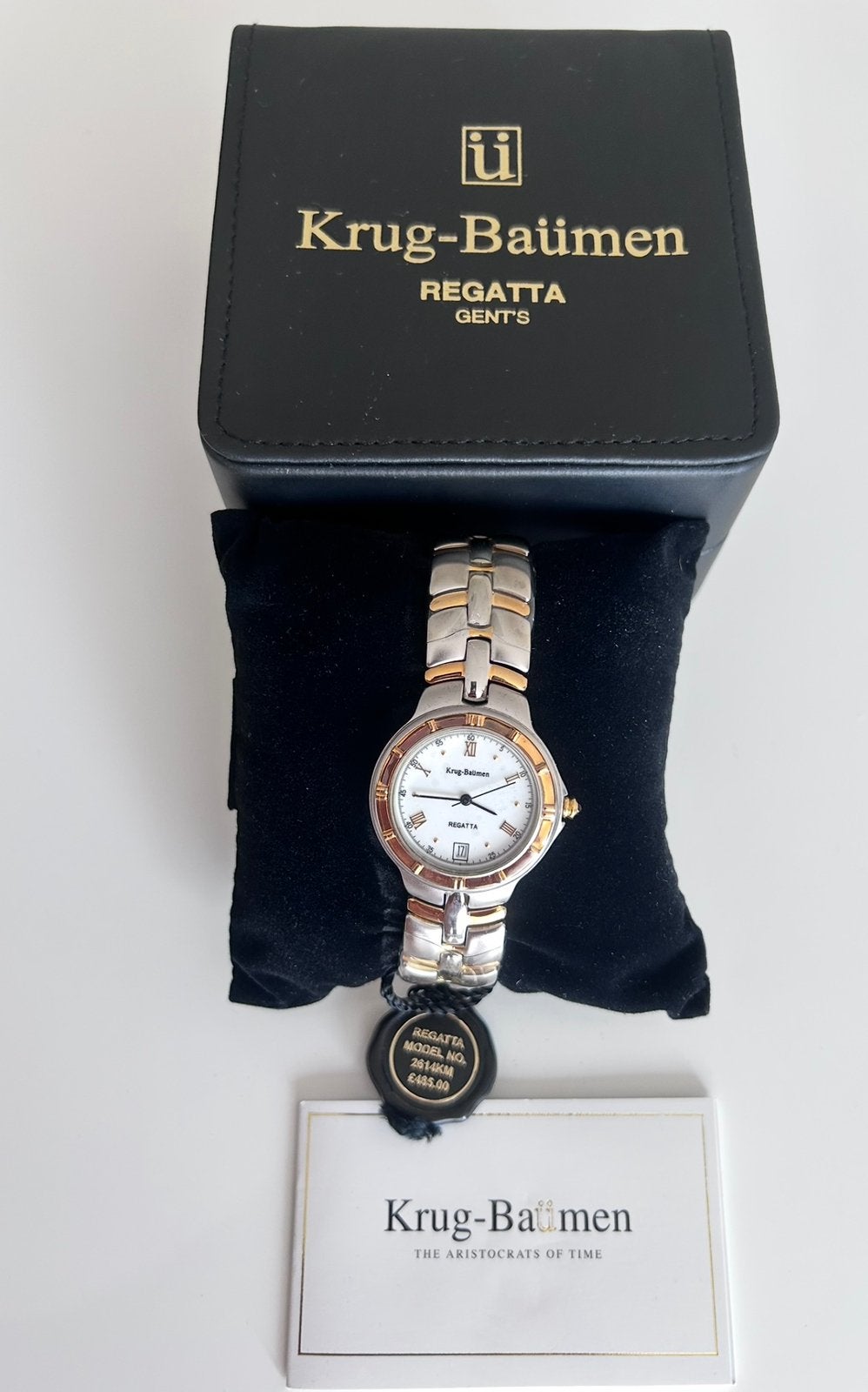 Krug baümen heren horloge, Staal, Polshorloge, Nieuw, Goud
