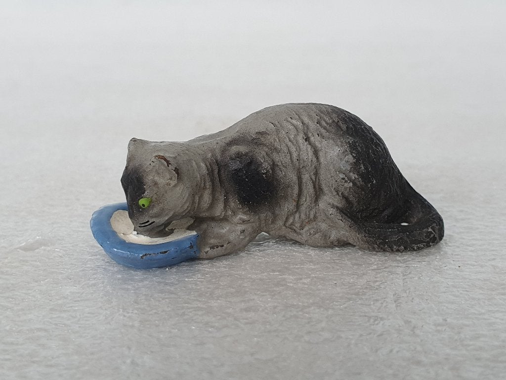 Drinkende kat (Elastolin, Germany), Ophalen of Verzenden, Gebruikt