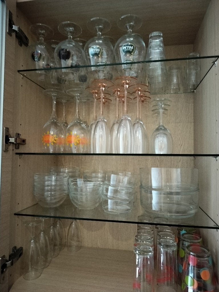 Grote partij glazen en schalen, Verzamelen, Ophalen, Gebruikt