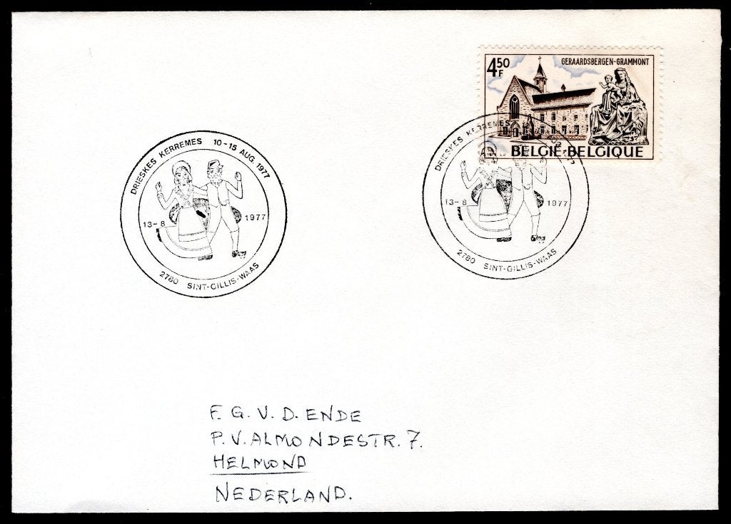 Brief 13-8-1977 - Drieskes Kerremes Sint-Gillis-Waas, Verzenden, Gestempeld, Gestempeld