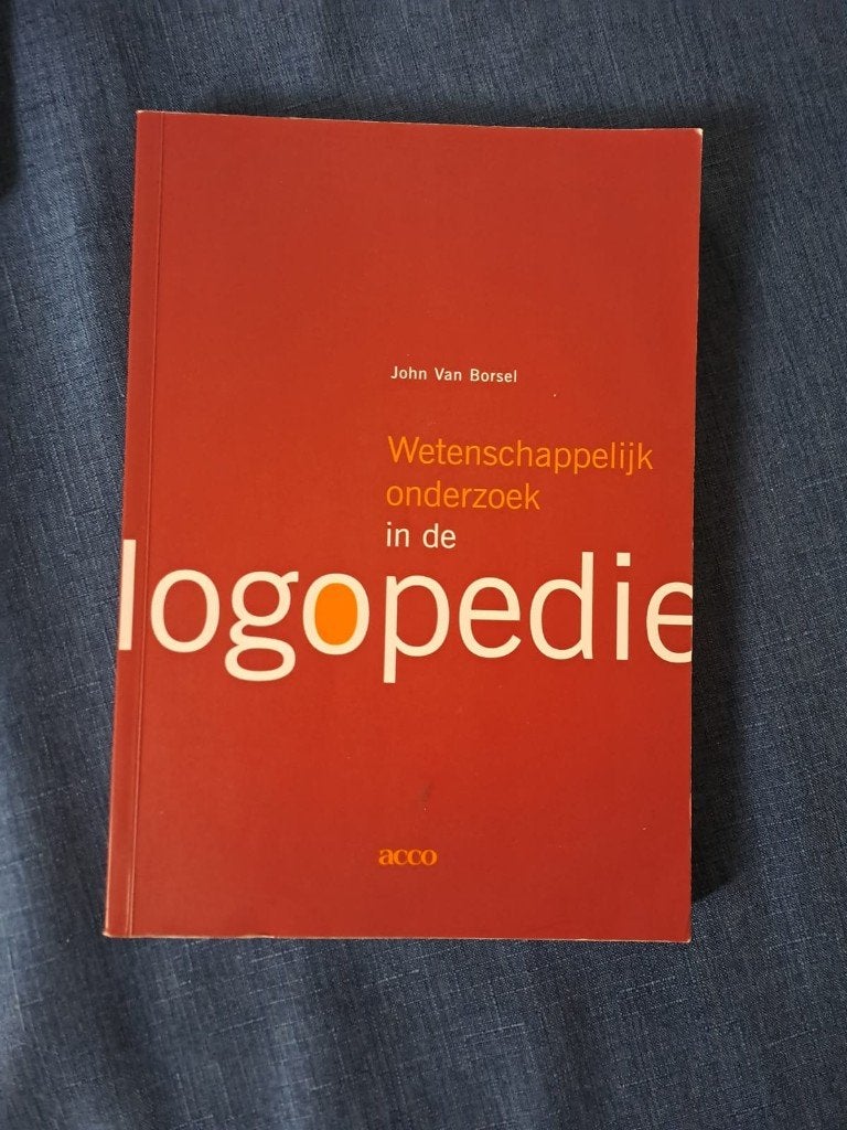 Wetenschappelijk onderzoek in de logopedie, Ophalen of Verzenden, Gelezen, Hoger Onderwijs