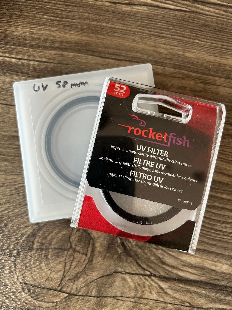 52 mm UV-filter + 58 mm UV-filter, Audio, Tv en Foto, Foto | Filters, Ophalen of Verzenden, Zo goed als nieuw, UV-filter