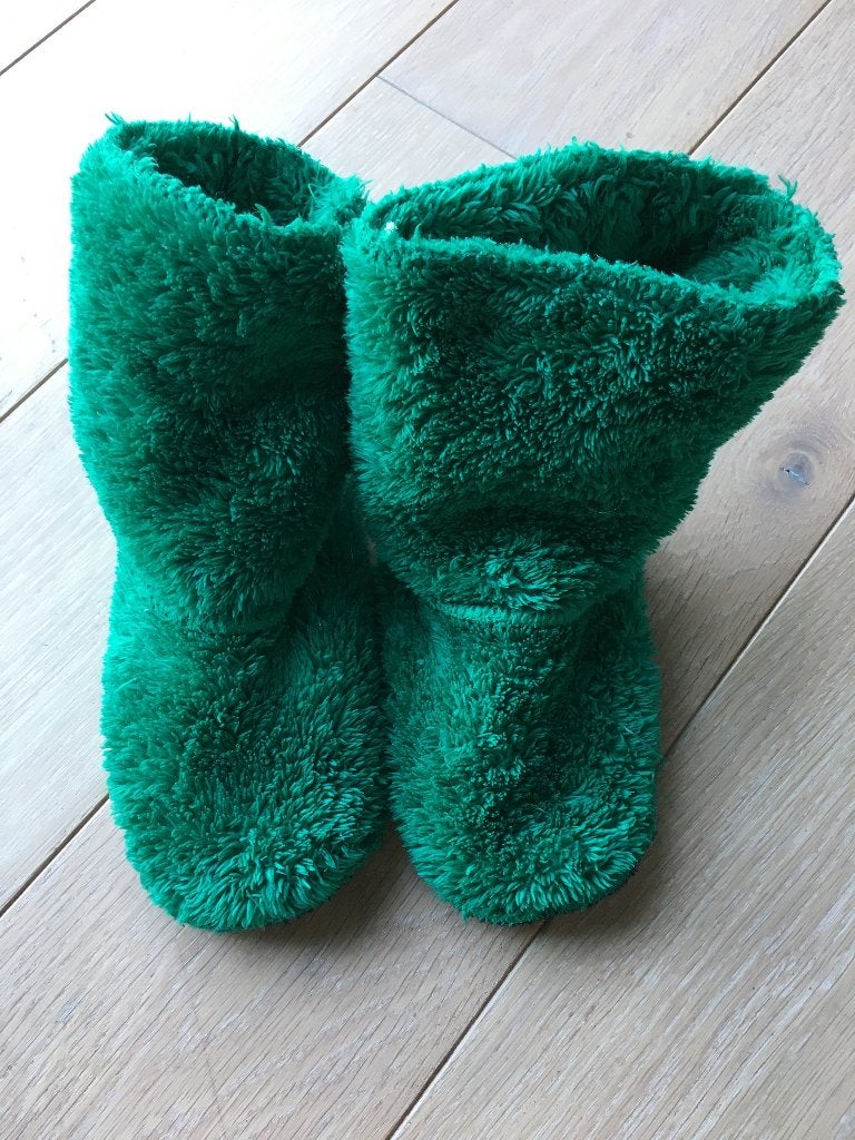 Pantoffels of sokken Woody groen maat 30/34, Jongen of Meisje, Ophalen of Verzenden, Zo goed als nieuw, Sokken