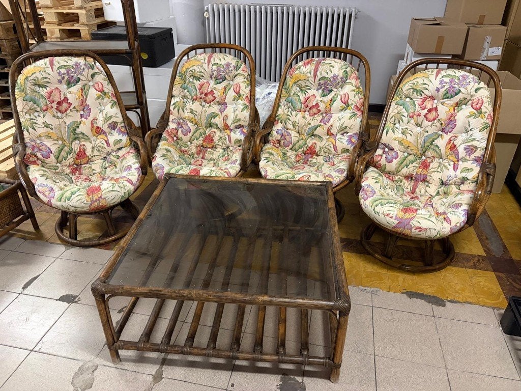 Rotan set, Ophalen