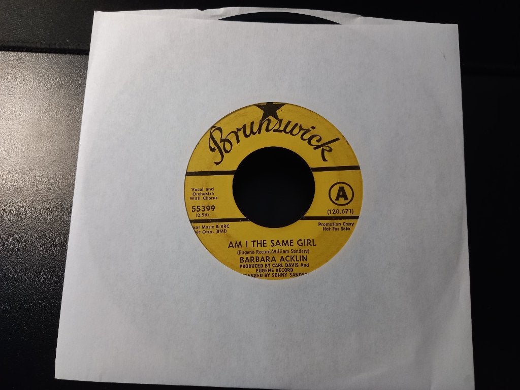 Barbara Acklin ‎– Am I The Same Girl " '7 Popcorn " promo, CD & DVD, Vinyles Singles, Housse de protection extérieure, 7 inch