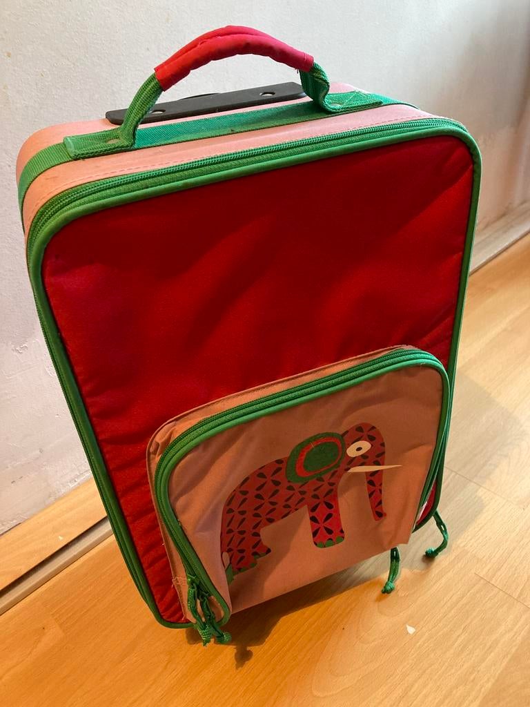 Reistrolley Kind - wieltjes uitschuifbare handgreep, Handtassen en Accessoires, Koffers, Ophalen, Wieltjes, Minder dan 50 cm, Zo goed als nieuw