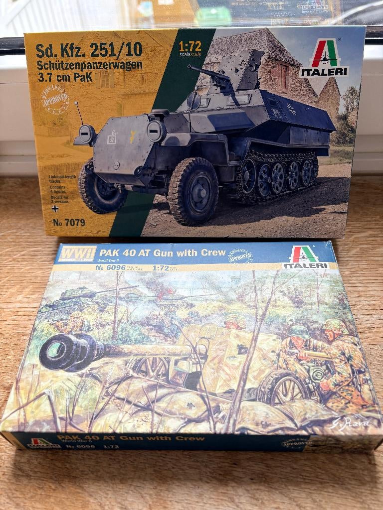 Italeri 1:72 - Sd Kfz & Pak 40 avec figurines, Hobby & Loisirs créatifs, Modélisme | Avions & Hélicoptères, Enlèvement ou Envoi