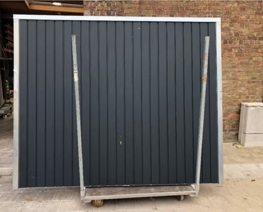 garagepoort kantelpoort manueel GRIJS, Ophalen, Gebruikt