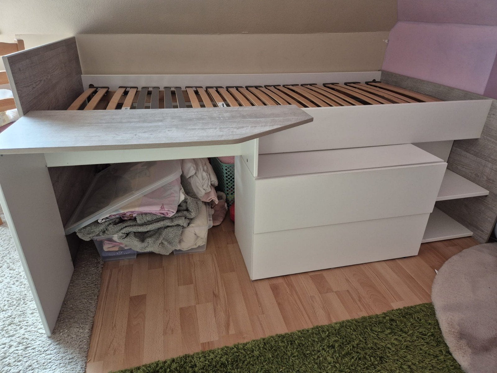 half hoogslaper met bureau, Ophalen, Hoogslaper