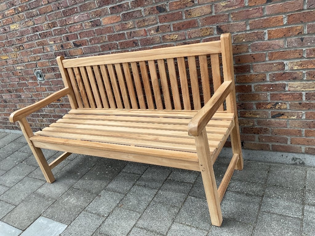 Teaken zitbank 150 cm., Ophalen, Nieuw, Hout