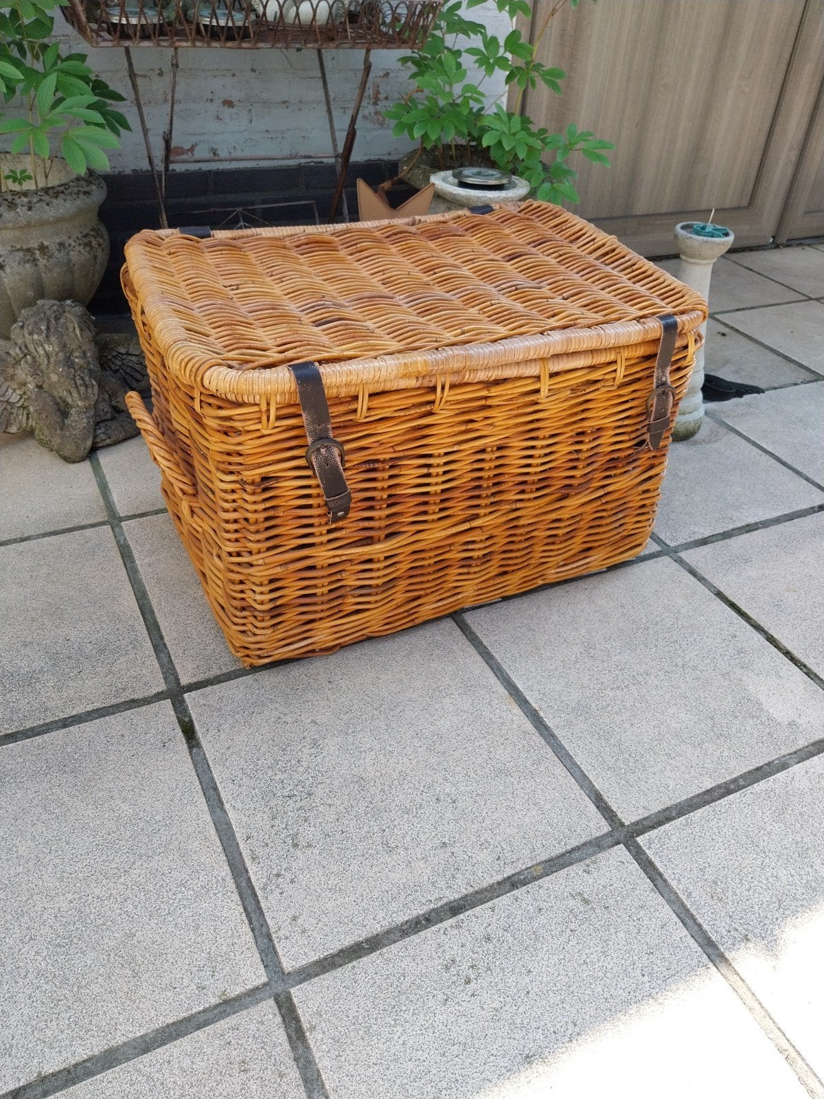 Grote rotan opbergkist, Maison & Meubles, Accessoires pour la Maison | Coffres, Comme neuf, 50 à 75 cm, 50 à 100 cm, Enlèvement