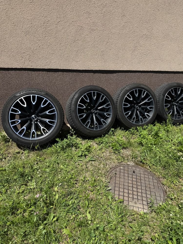 Audi Q7 velgen 21inch winterset origineel als nieuw, Auto-onderdelen, Ophalen, 285 mm, Banden en Velgen, 21 inch