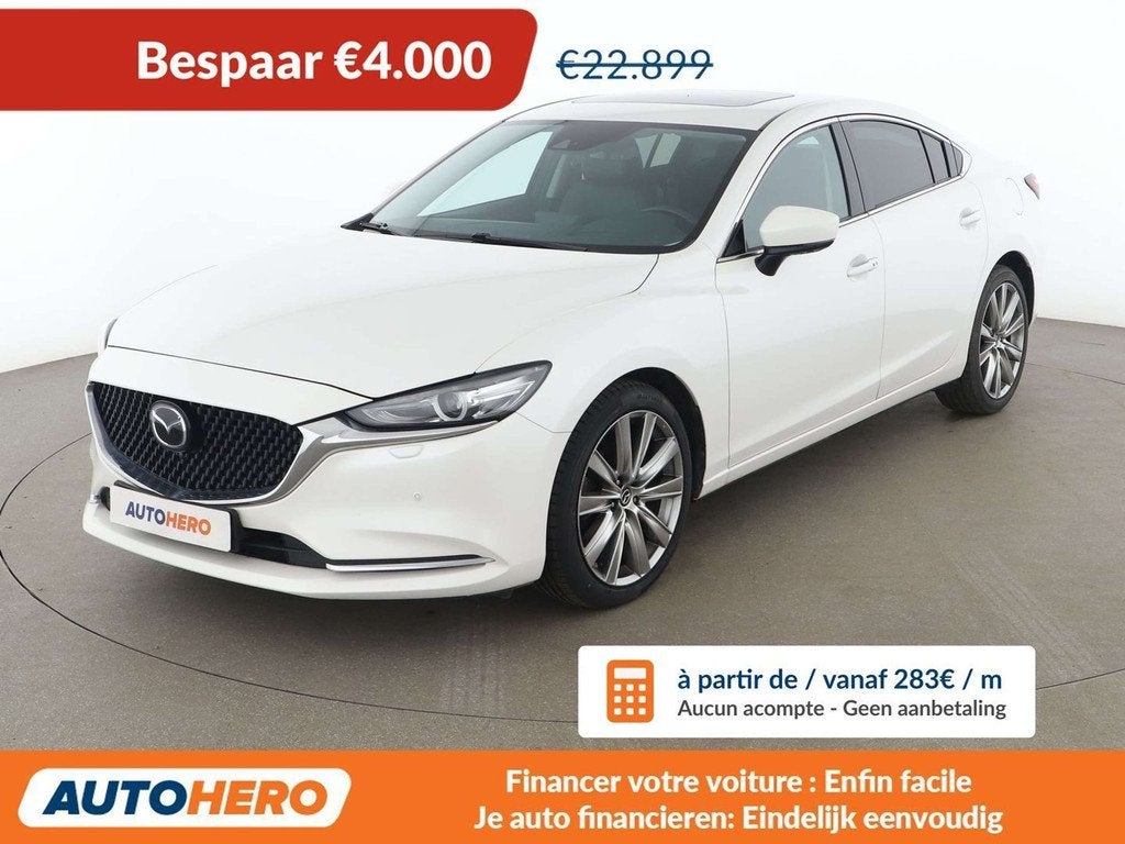 Mazda 6 2.0 Exclusive-Line (bj 2022), Auto's, Mazda, Voorwielaandrijving, Gebruikt, Wit, https://public.car-pass.be/vhr/285d085a-ca78-4df9-a52f-b9f0402f109c