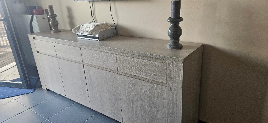 Dressoir en tafel, Ophalen, Met lade(s), Zo goed als nieuw, 200 cm of meer