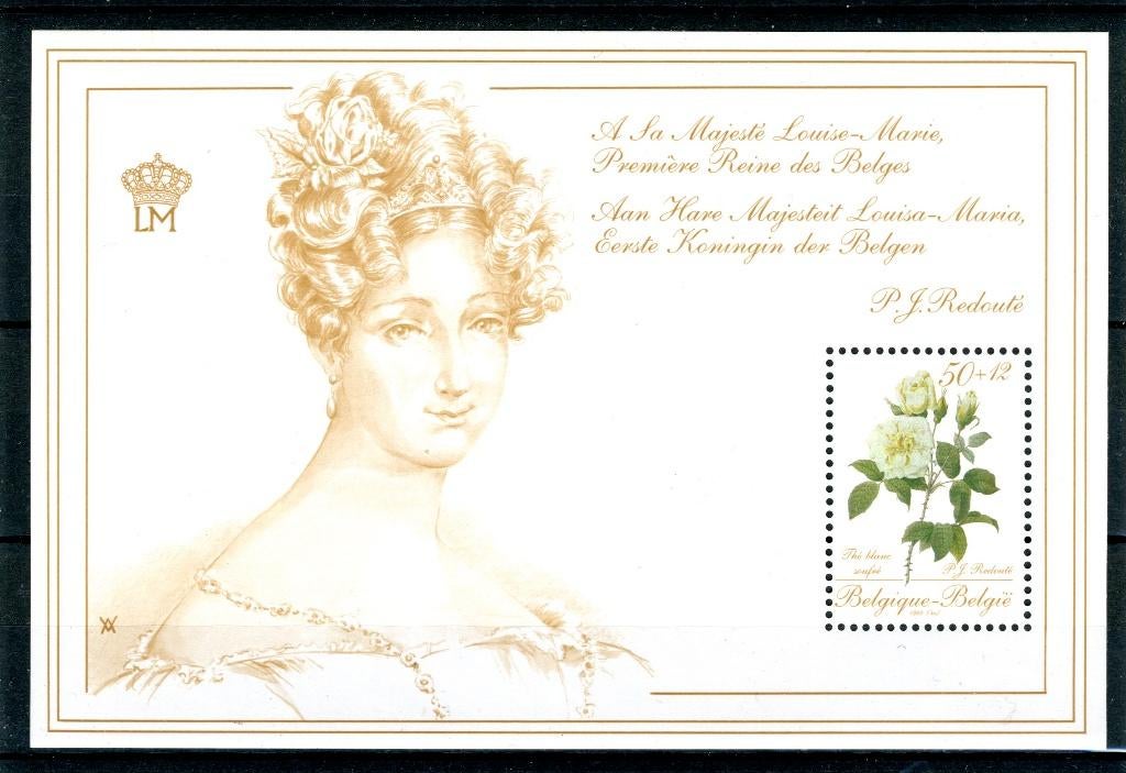 BL63 MNH 1988 - Koningin Louisa-Maria, Postzegels en Munten, Postzegels | Europa | België, Ophalen of Verzenden, Postfris, Postfris