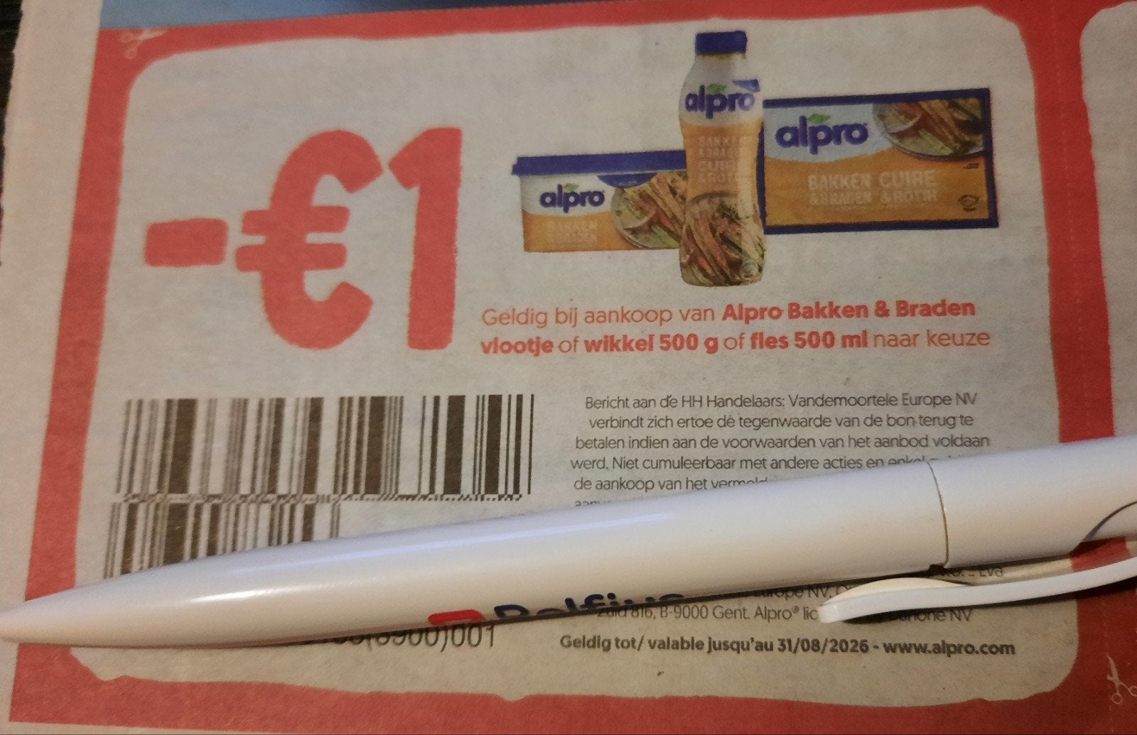 Alpro, Kortingsbon