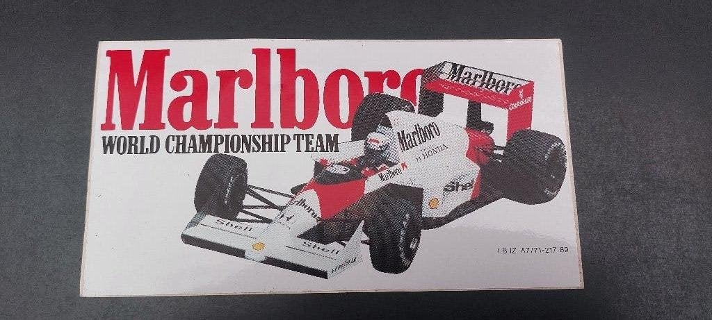 Sticker formule 1 Marlboro  alain prost vintage, Verzamelen, Ophalen of Verzenden, Gebruikt