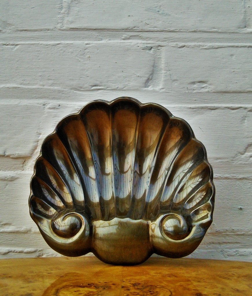 Bronzen Vide-poche of zeepbakje - Schelpvormig / Rocaille, Antiquités & Art, Antiquités | Accessoires de maison, Enlèvement ou Envoi
