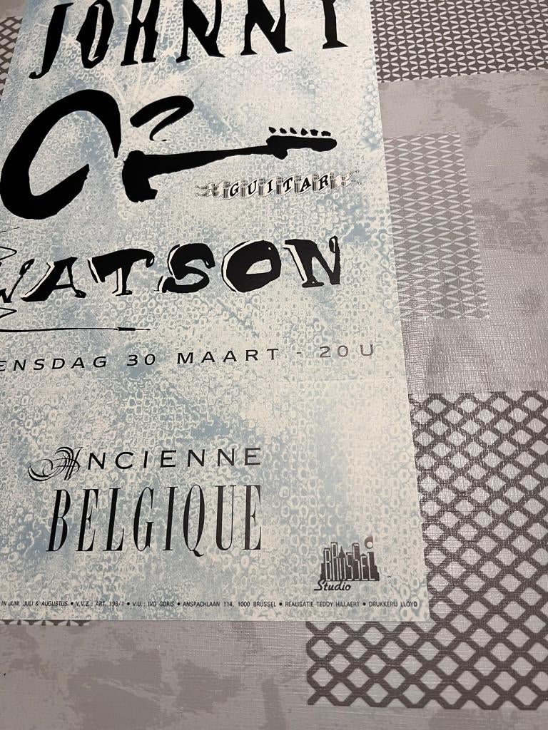 Vintage Poster Johnny Watson - Ancienne Belgique, Enlèvement ou Envoi, Rectangulaire vertical, Musique, Utilisé