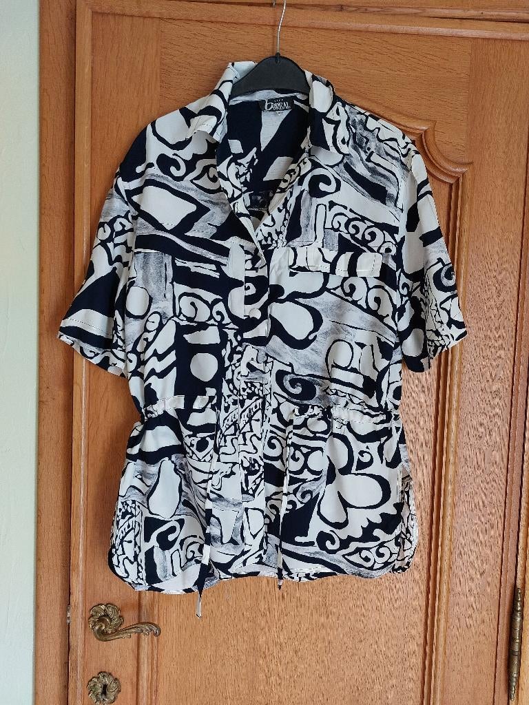 Tunique marine/blanc - Taille 40, Enlèvement, Porté, Bleu, Taille 38/40 (M)