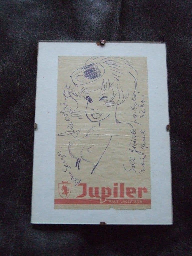 handgetekend en gesigneerde tekening van Natasja F Walthéry, Ophalen of Verzenden, Gelezen, Walthéry, François