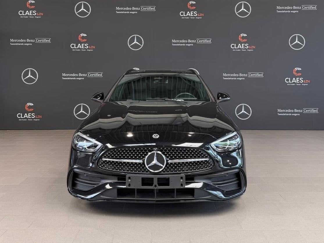 Mercedes-Benz C-klasse Break 180 AMG Line - DOS 8290, Auto's, Automaat, Zwart, 4 cilinders, Zwart