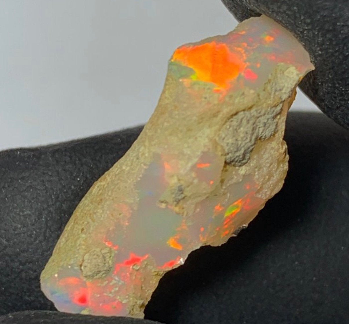 Prachtig Ethiopisch  welo-opaal met heldere vlammen, Ophalen, Mineraal