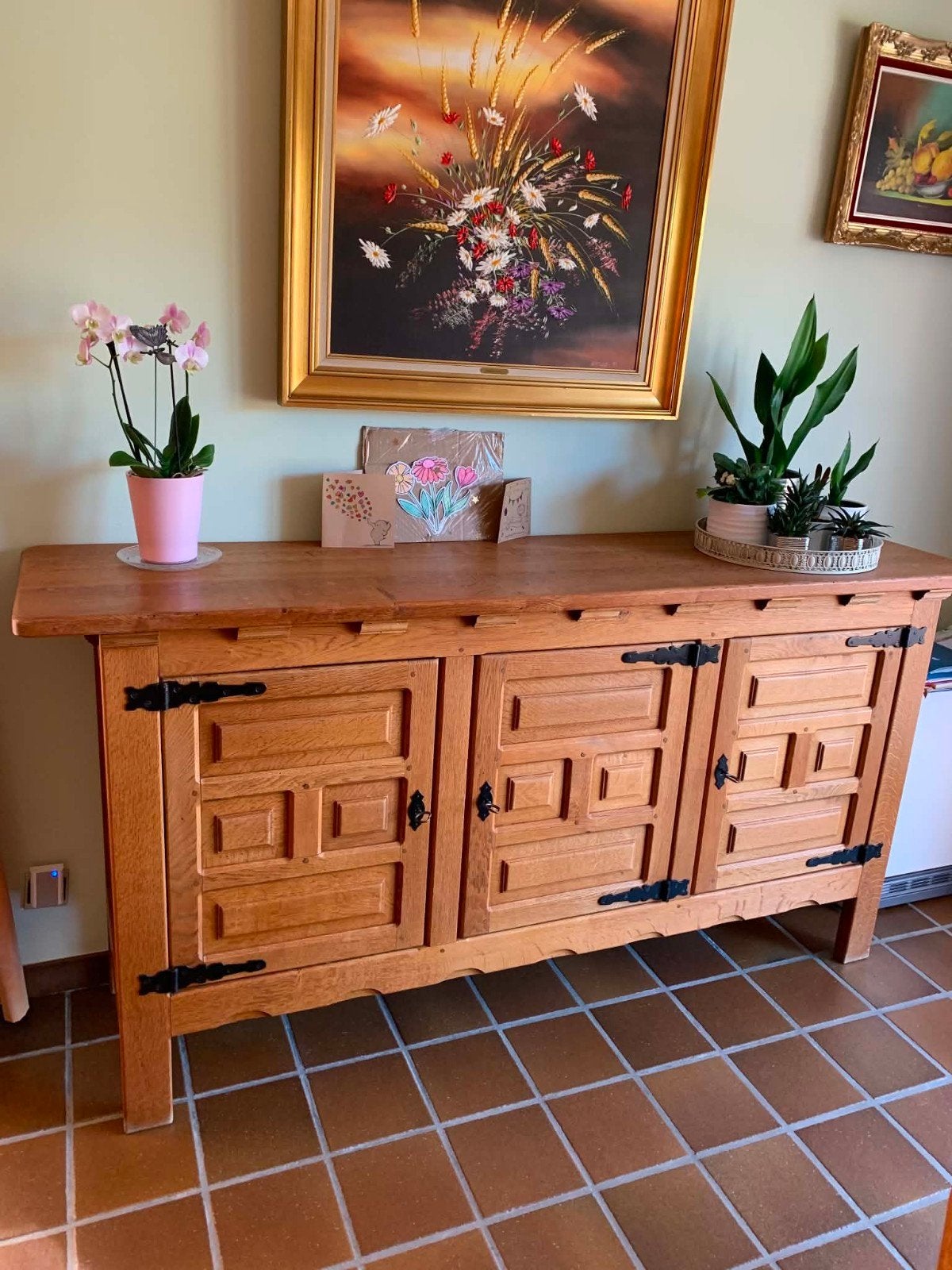 Dressoir in vol eik, Ophalen