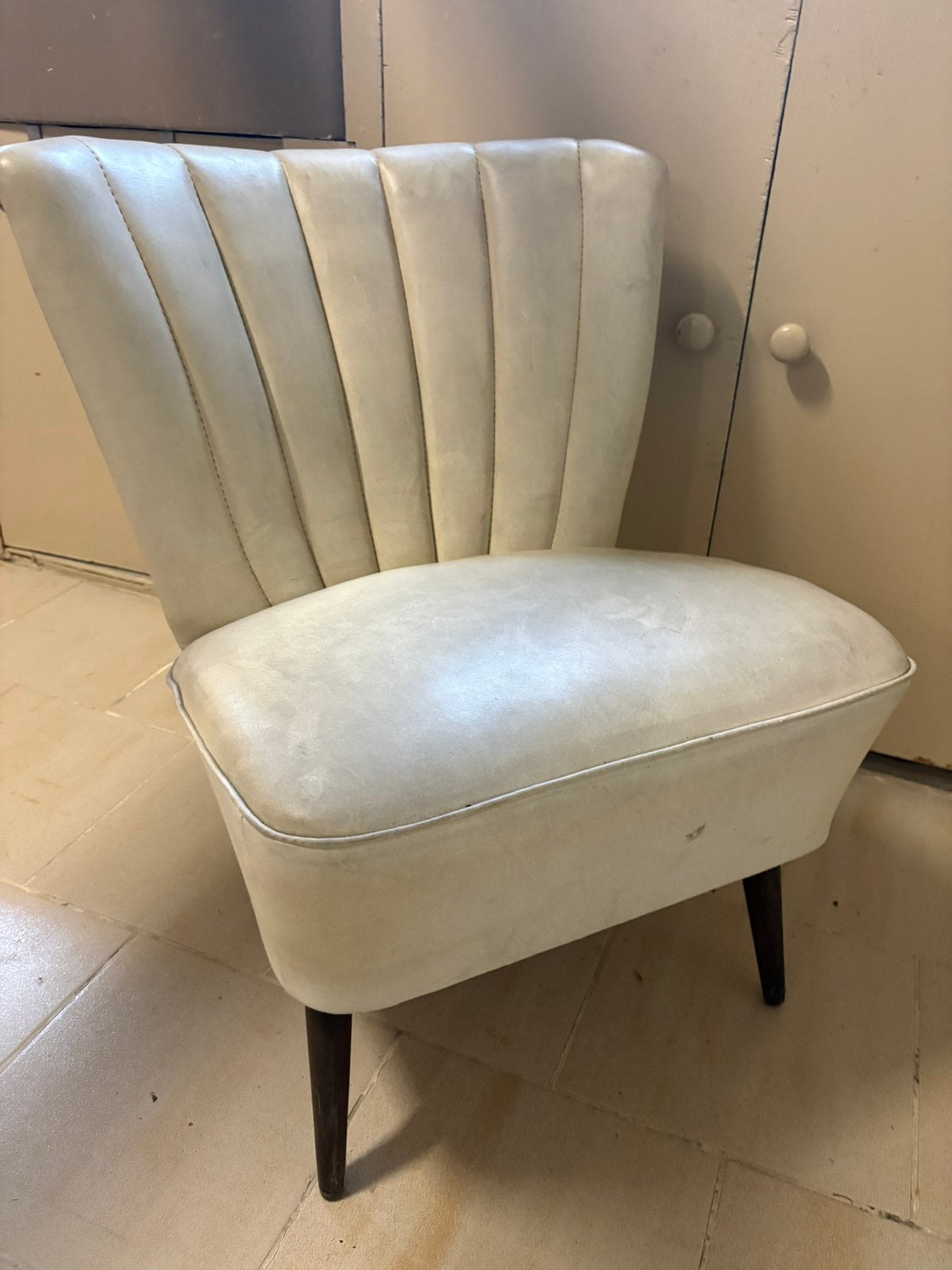 Vintage cocktail zeteltjes (3 stuks beschikbaar), Ophalen, Gebruikt, Minder dan 75 cm, Leer