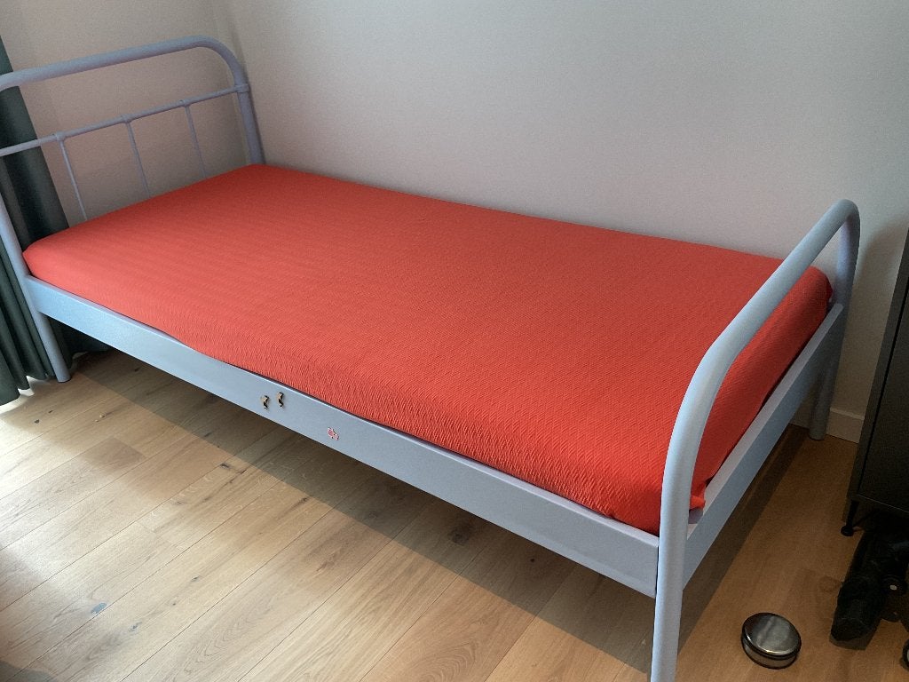 Mooi Meisjes bed, Ophalen, 90 cm, Eenpersoons, Blauw