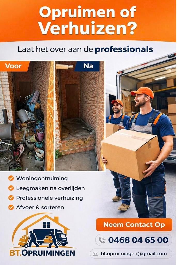 Opruimingen / verhuizingen, Diensten en Vakmensen, Verhuizers en Opslag, Inpakservice