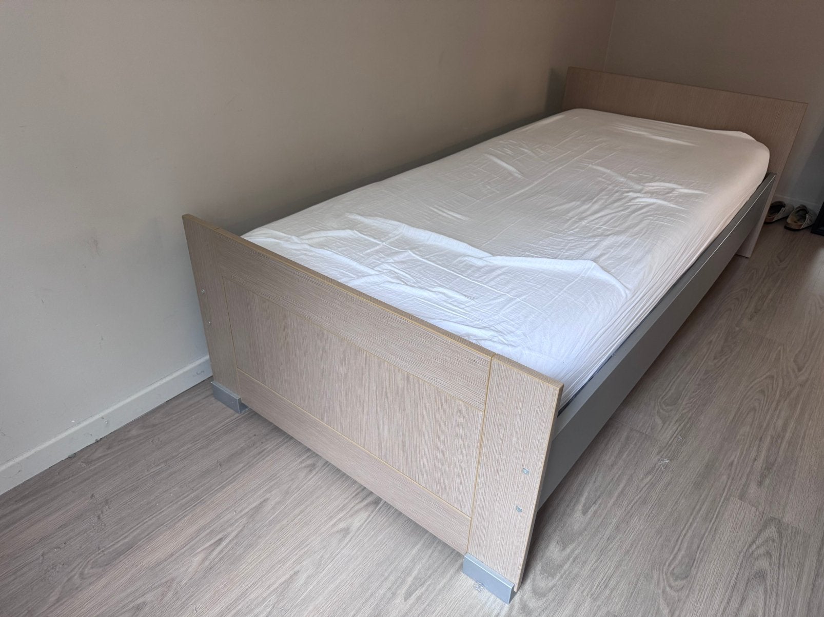 Complete eenpersoons kamer set 3 onderdelen, Ophalen, 90 cm, Eenpersoons, Beige