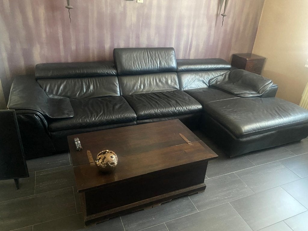 Leder salon, Ophalen, Zo goed als nieuw, Leer, Modern leder salon