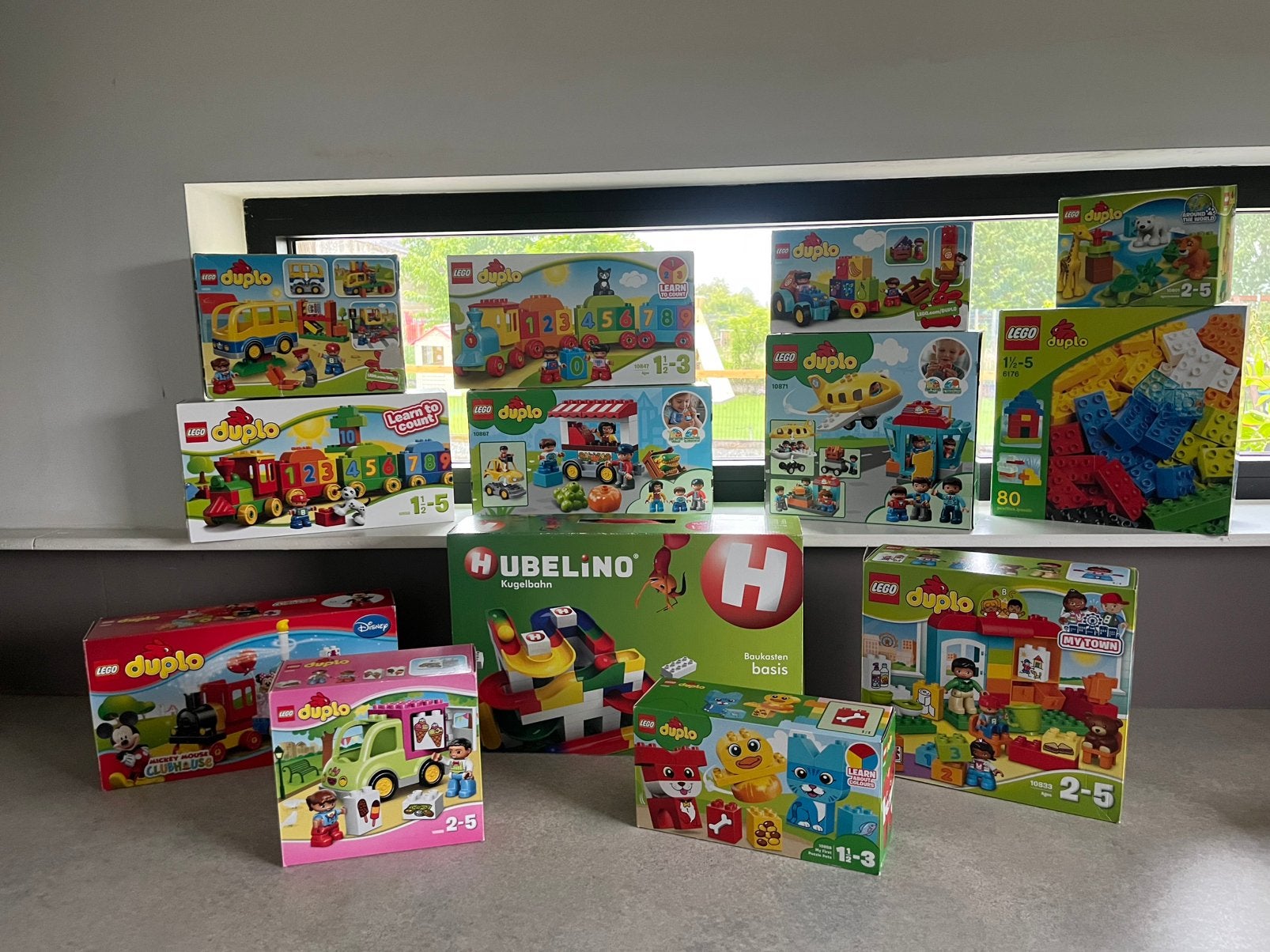 Groot pakket duplo en hubelino, Ophalen, Inclusief doos, Zo goed als nieuw, Duplo