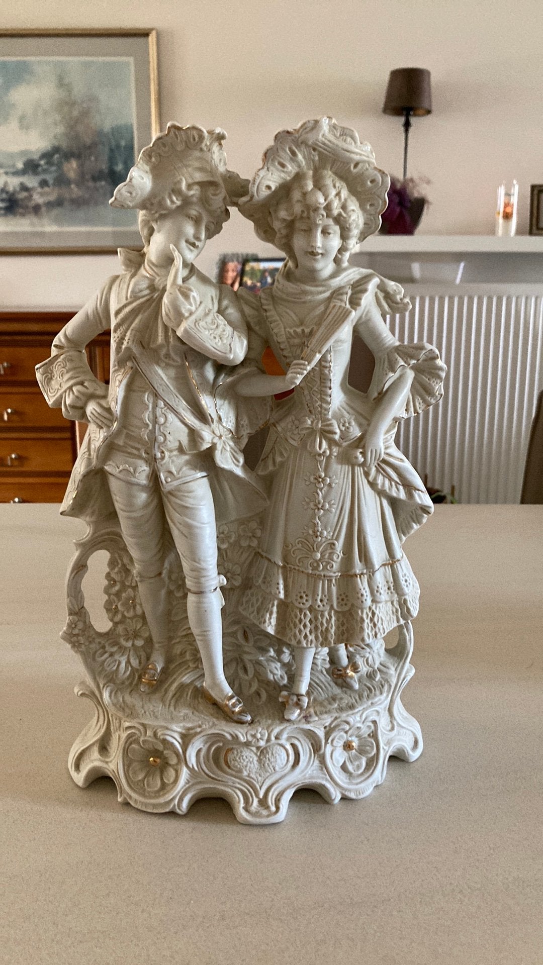 Beeld in biscuit ( porselein), Kleding | Dames, Trouwkleding en Trouwaccessoires, Ophalen, Zo goed als nieuw, Wit, Accessoires