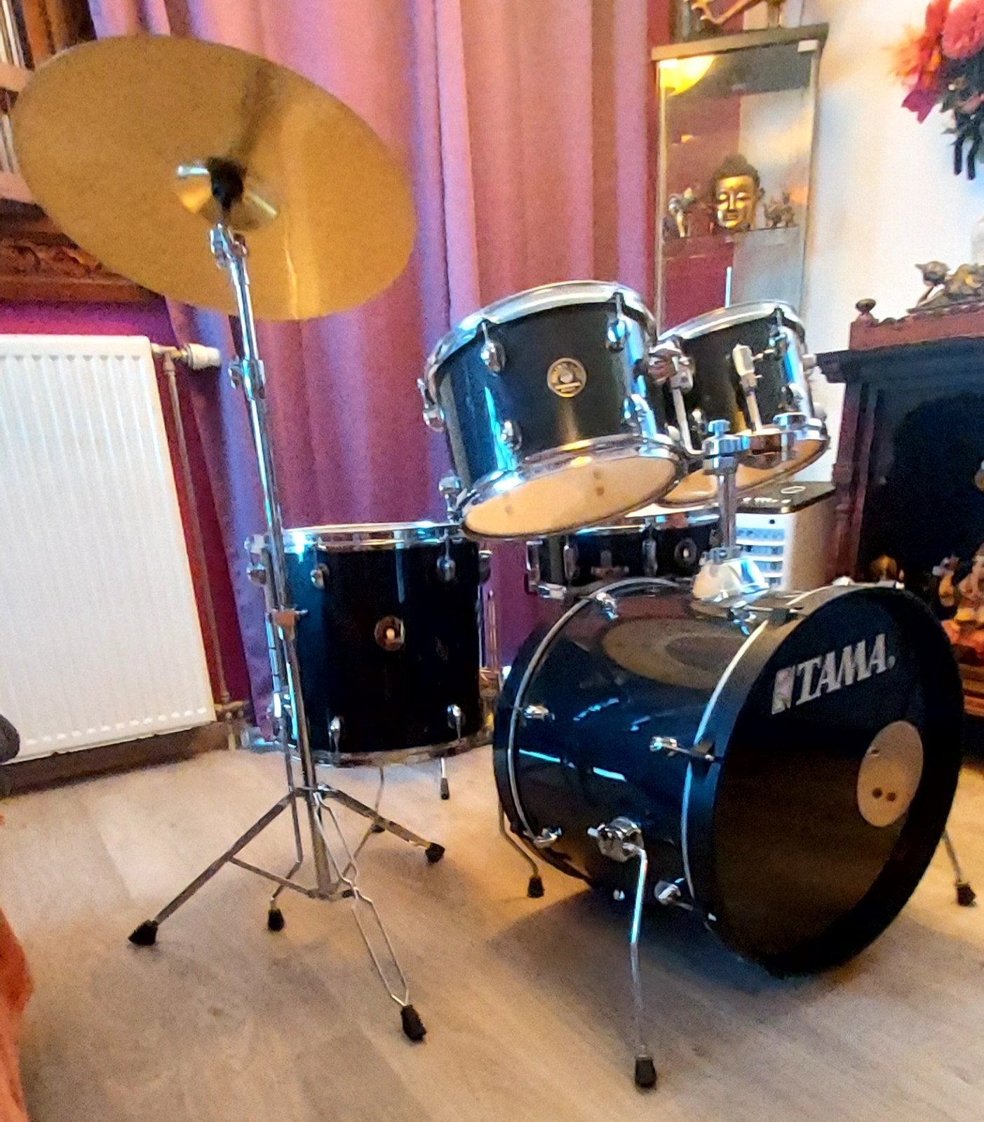 TAMA RYTHMATE compleet, glitterzwart, Muziek en Instrumenten, Drumstellen en Slagwerk, Ophalen, Tama