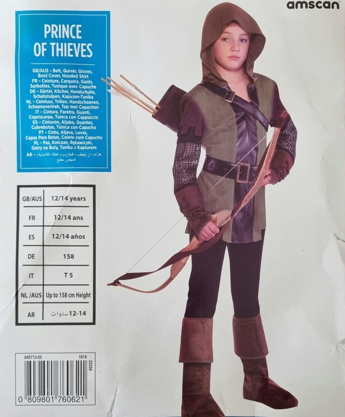 Déguisement Robin Hood (12/14 ans), Enfants & Bébés, Costumes de carnaval & Déguisements, Enlèvement, Comme neuf, Garçon ou Fille
