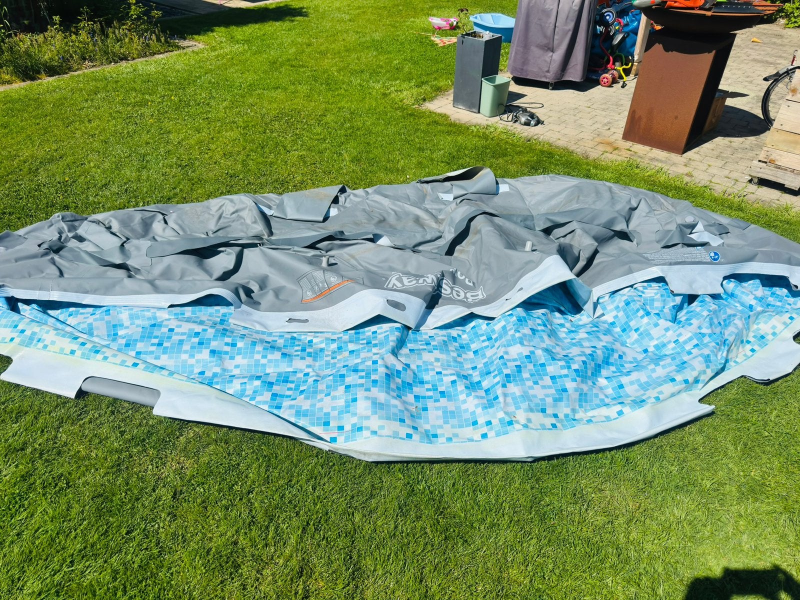 Buisvormig zwembad, Tuin en Terras, Zwembaden, Gebruikt, Opzetzwembad, 80 tot 120 cm, 200 tot 400 cm, 200 tot 300 cm, Ovaal, Ophalen