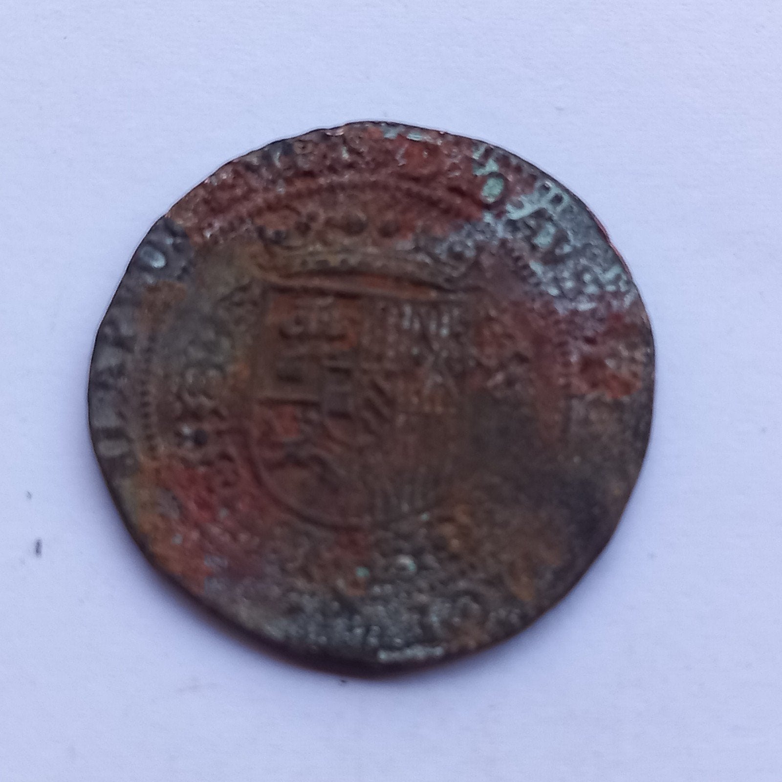 Munt Spaans Nederland Koning Karel 1678, Ophalen of Verzenden