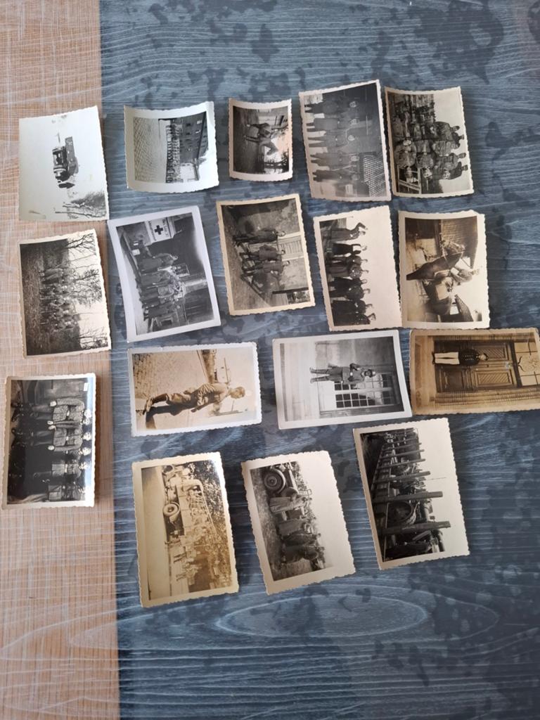 17 foto's Duitse militairen militaria, Verzamelen