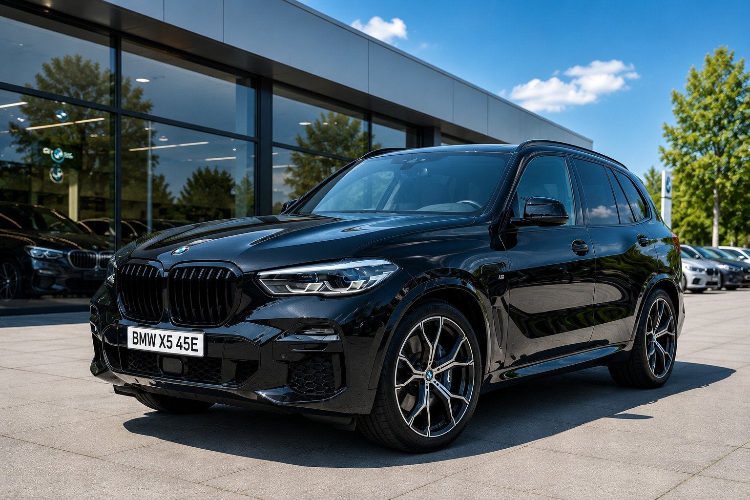 BMW X5 XDRİVE 45E VERLENGDE PREMİUM SELECTİON 4 JAAR GARANTİ, Auto's, Automaat, Zwart, Leder, Dealer onderhouden