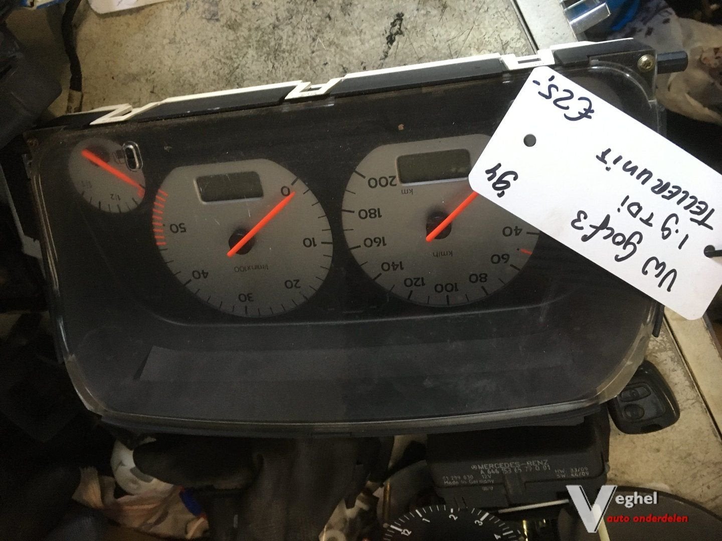 vw golf 3 tellerunit / klok 1.9tdi '94, Auto-onderdelen, Gebruikt, -, -, Ophalen of Verzenden