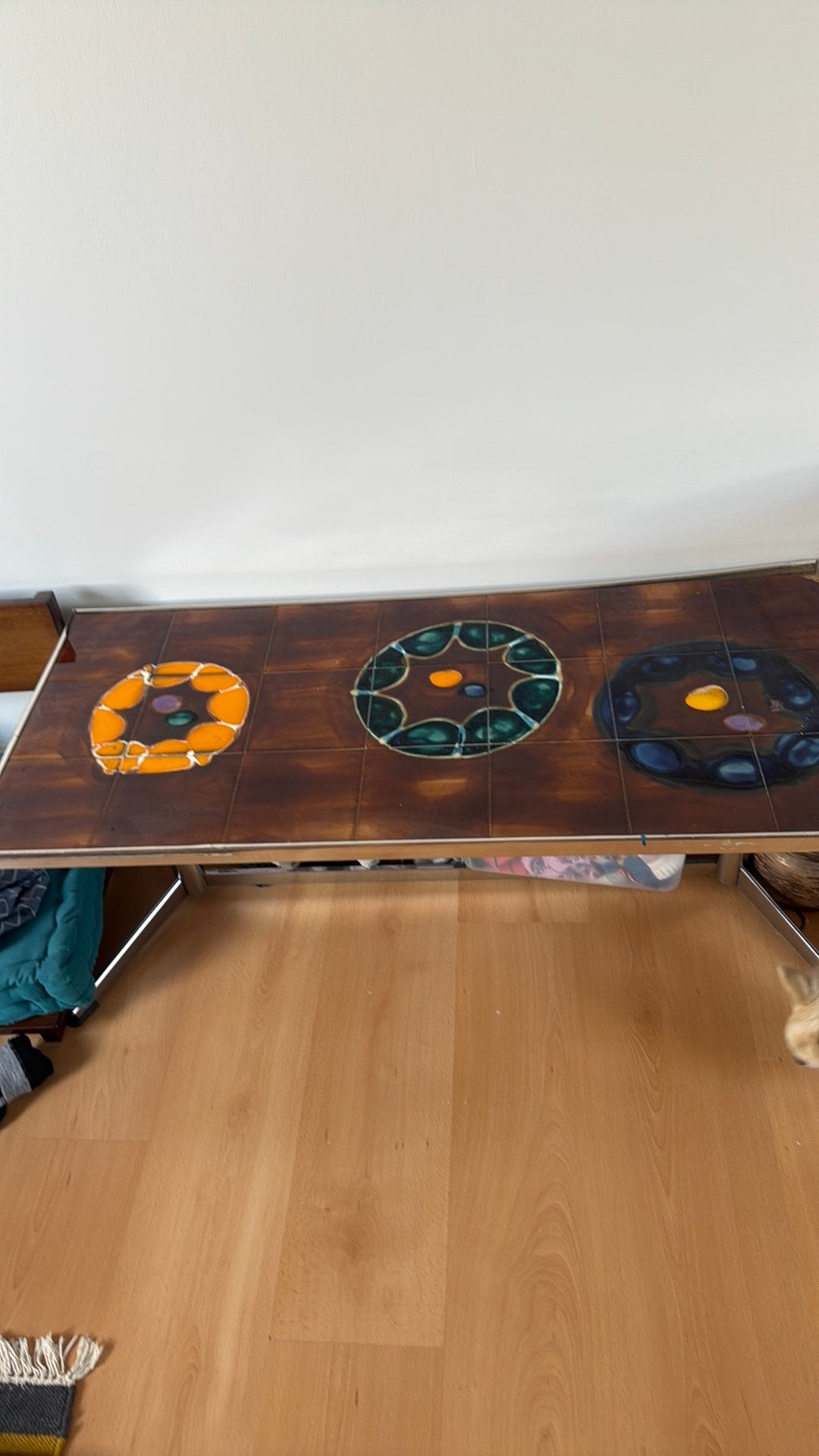 Vintage ceramic tile coffee table, Enlèvement