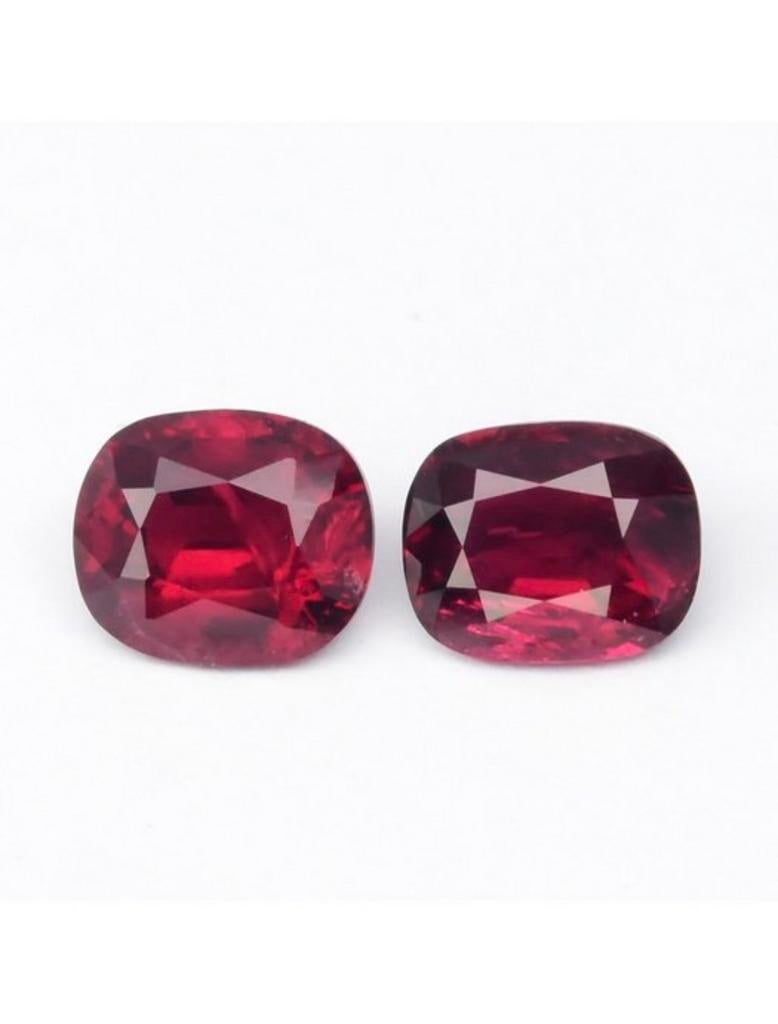 Spinelles rouges naturels certifiés-1.50 ct-lot de 2 pierres, Enlèvement ou Envoi, Neuf