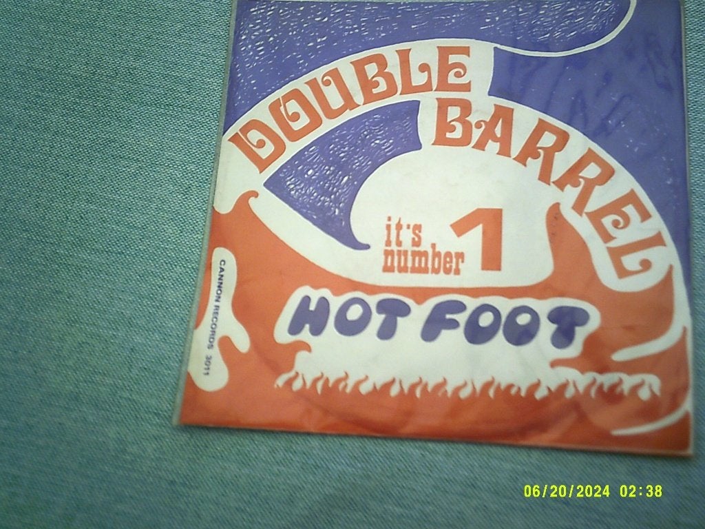 Ska-Dave & Ansil Collins - Double Barrell / Hot Foot., Cd's en Dvd's, 7 inch, Ophalen of Verzenden, Zo goed als nieuw, Beschermende buitenhoes