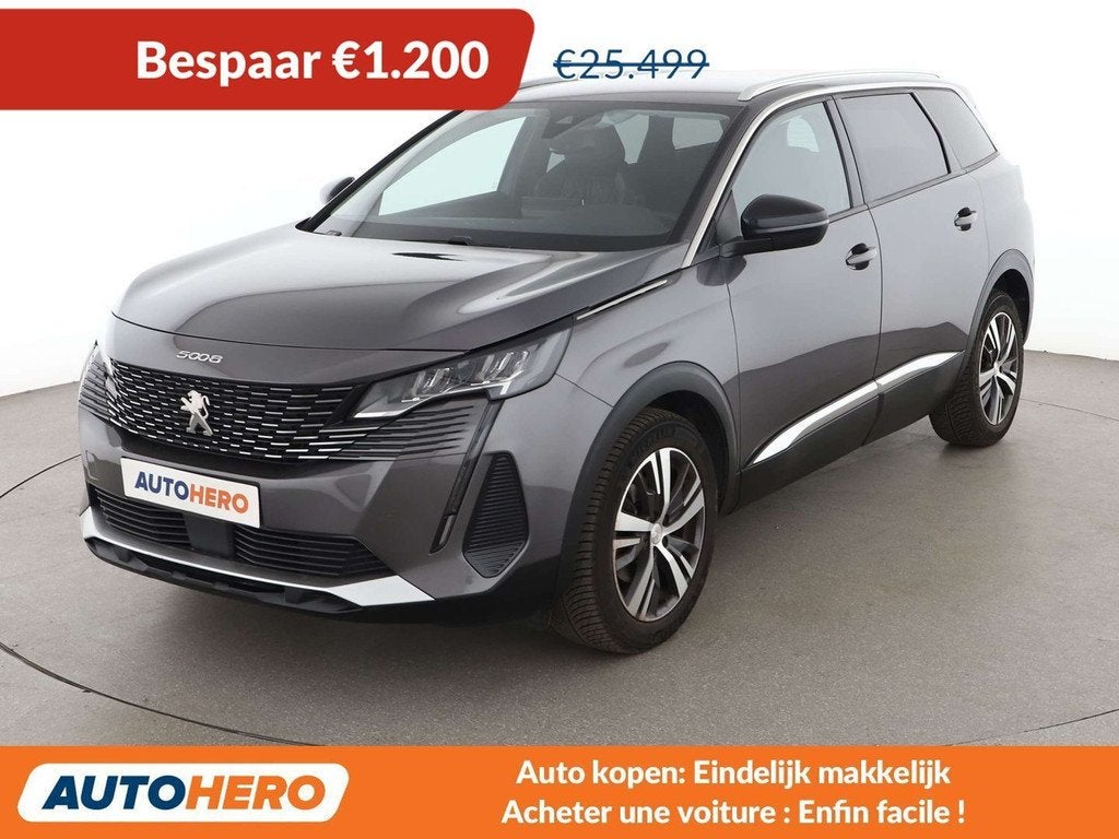 Peugeot 5008 1.5 Blue-HDi Allure Pack (automatique), Cuir, Argent ou Gris, 1611 kg, Euro 6