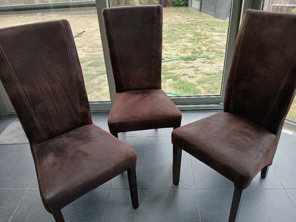 Lot de 6 chaises, Maison & Meubles, Enlèvement, Utilisé, Brun, Cinq, Six Chaises ou plus