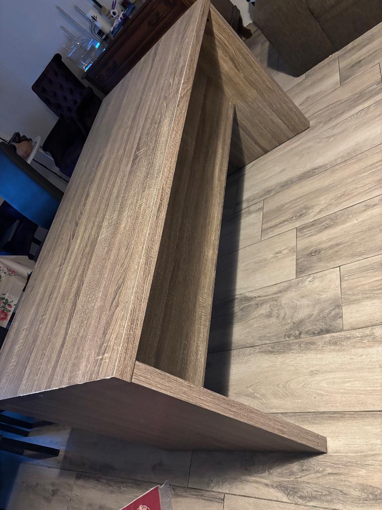 studie-/eettafel, Ophalen, Gebruikt, Rechthoekig, Eikenhout