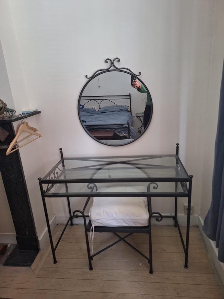 Très belle Console et miroir rond, Maison & Meubles, Enlèvement, Utilisé